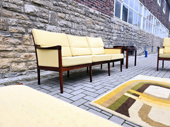 Image 1 of Casala Mid Century Vintage jaren 60/70 zitgroep set bestaande uit een bank en een fauteuil.