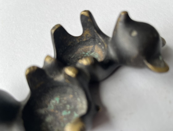 Image 1 of Vintage Walter Bosse bear bronze candle holder midcentury for Herta Baller
