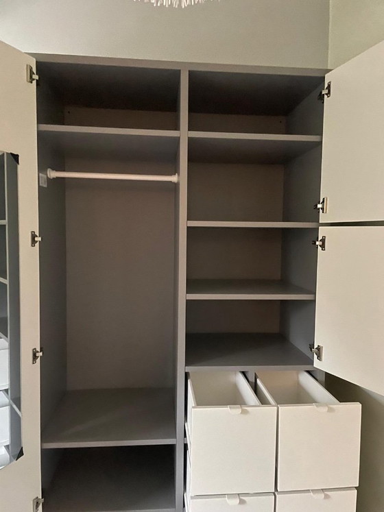Ikea Visthus Kleiderschrank, Kleiderschränke, Holz, Grau, Modern (Foto 3 von 5)