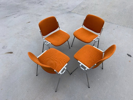 4x Castelli DSC 106 chairs – Giancarlo Piretti (designed 1965)
