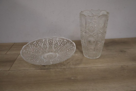 Image 1 of Vaso decorativo vintage e piatto da portata