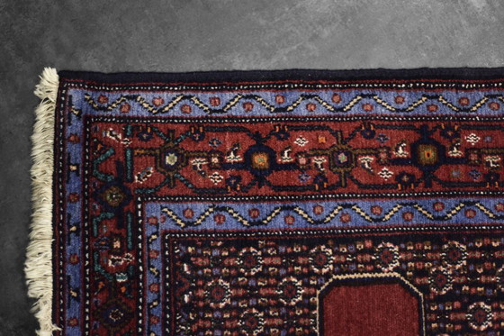 Image 1 of Vintage Hand-Woven Middle Eastern Oriental Senneh Rug, 1960s