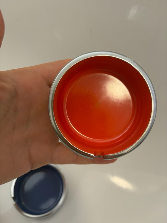 Space Age "Tower" Ashtray, Isamu Kenmochi for IPPAG, vintage 1970, Decorative Objects, Chrome, Plastic (photo 8 of 15)