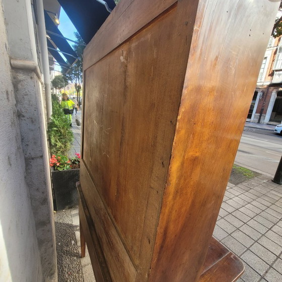 Image 1 of Bureau / Escritorio Bonheur du jour, caoba y cuero, Directorio, p. s. XIX - Francia