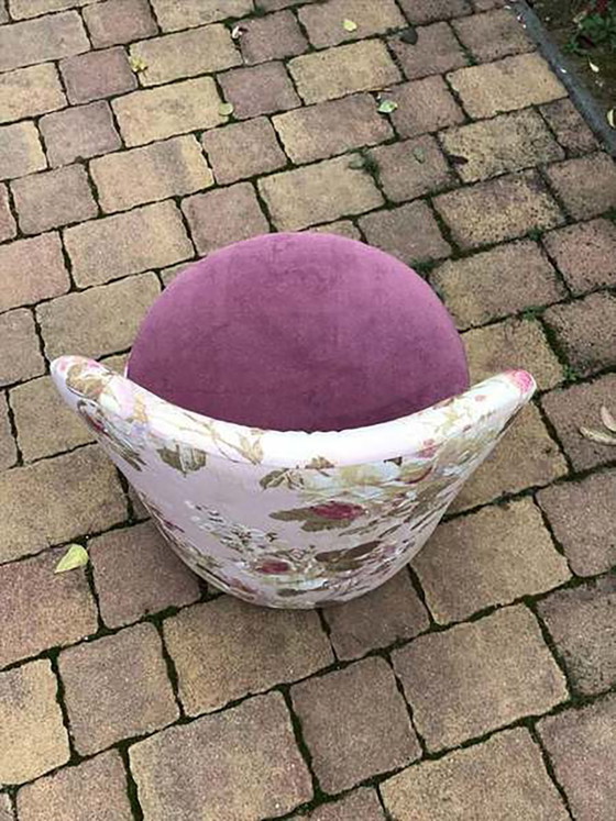 Sillón Mid-Century con estampado floral, años 70 – Sillones, Mid Century Modern (photo 4 of 10)