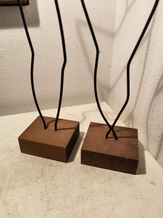 Image 1 of Vintage design eighties Laurids Lonborg draadstasl sculptures