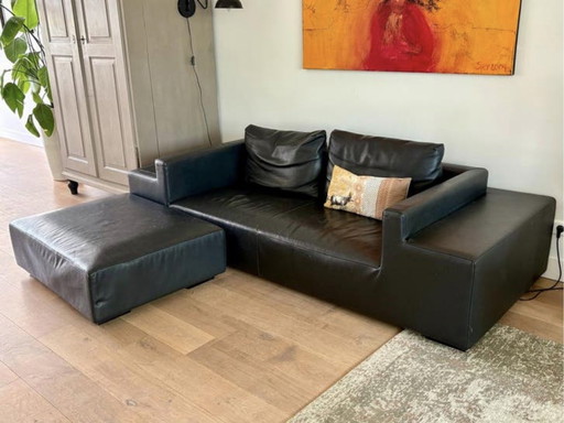 Divano e pouf Sur&Plus neri