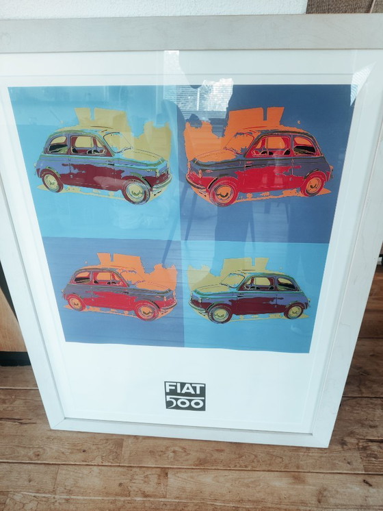 Image 1 of Fiat 500 pop-art ingelijste poster 