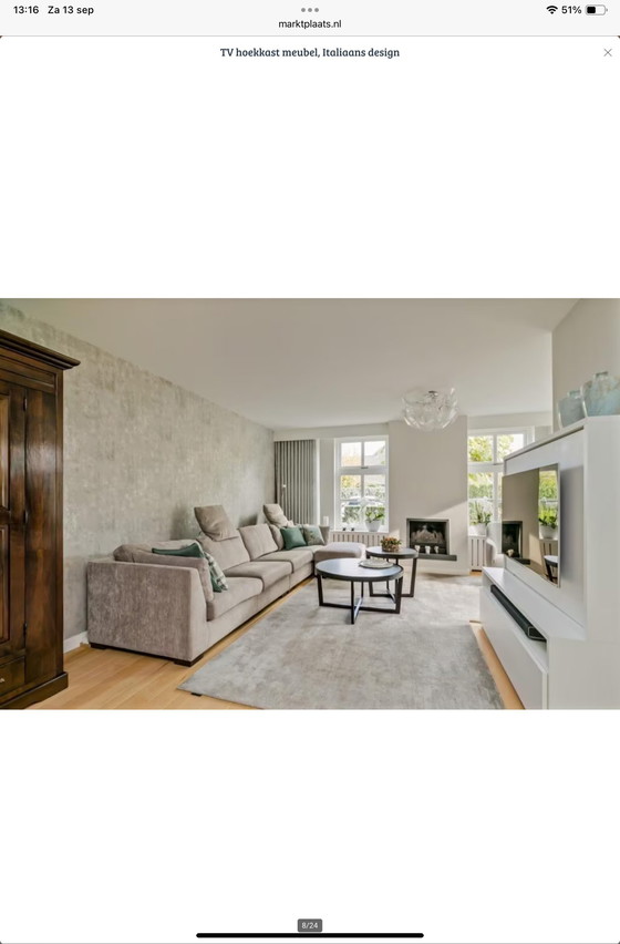 Image 1 of Mobile TV ad angolo / credenze, design italiano, marca: giellesse