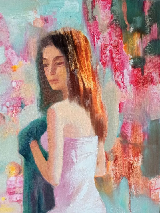 Original Oil Painting Abstract Figurative Girl Painter – Paintings & Drawings, Canvas (photo 6 of 10)