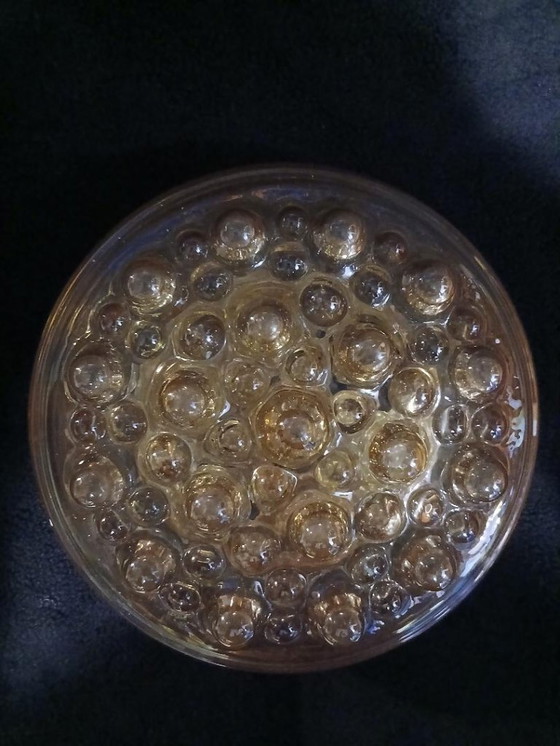 Image 1 of Leuchtend orange-goldene Decken-/Wandleuchte aus den 1980er Jahren