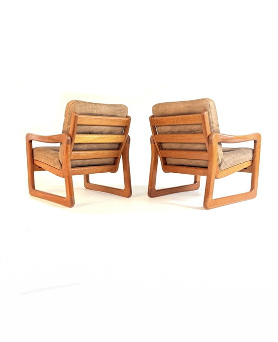 Image 1 of Set van 2 vintage Deense fauteuils, EMC Furniture ‘70