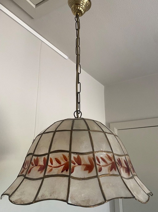 Suspension ancienne en mica – Arts & Crafts – 1920