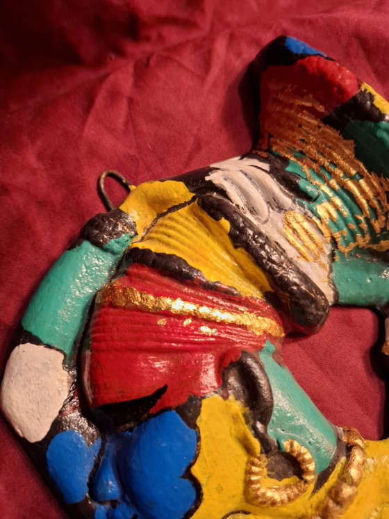 Postmodernes Pop-Art-Wandrelief aus Aluminiumguss, 31 cm – Stil von Niki de Saint Phalle – Wanddekoration (photo 5 of 8)