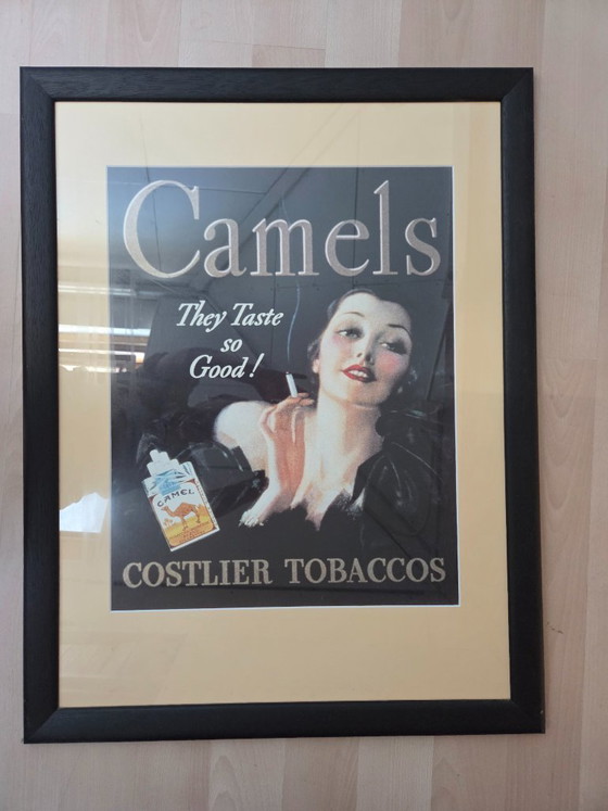 Image 1 of Publicité Camel vintage encadrée