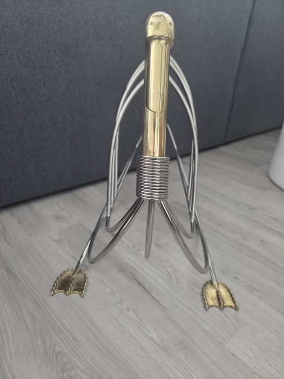 Portariviste vintage “Cigno” | Maison Jansen, circa anni '70 – Brass, Chrome (photo 3 of 15)