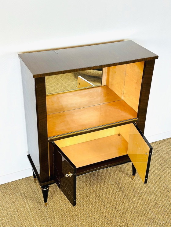 Image 1 of Art Deco vitrinekast van walnoothout, 1950