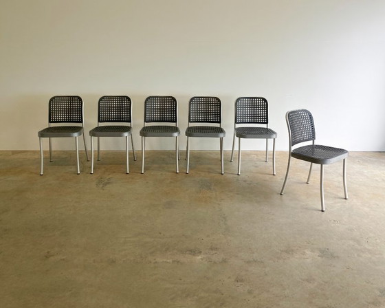 6x De Padova design chairs by Vico Magistretti, Dining chairs, Metal, Plastic, Grey, Modern (photo 15 of 15)