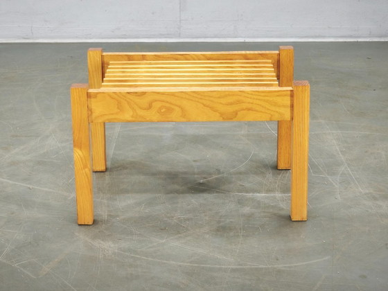 Mid-Century Ash Wood Plant Stand, Czechoslovakia, 1960s – Plant table (photo 9 of 9)