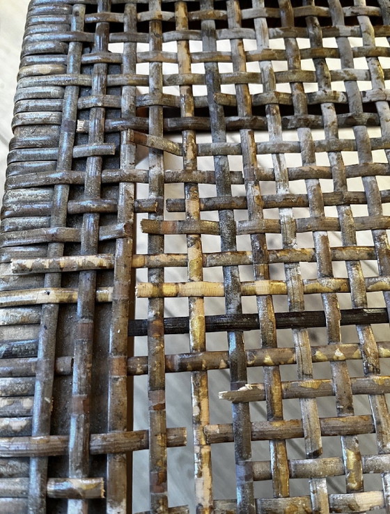 Mid-Century teakhouten stoel – Fauteuils, Rattan, Wood (photo 8 of 8)