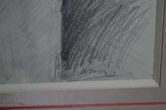 Gerard Ramon ( ) "Sculptural Forms" Dessin au Crayon Signé – Peintures et dessins, Paper, Glass (photo 5 of 10)