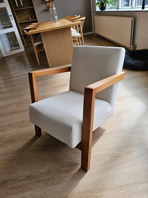 Dutch modernist low-profile armchairs