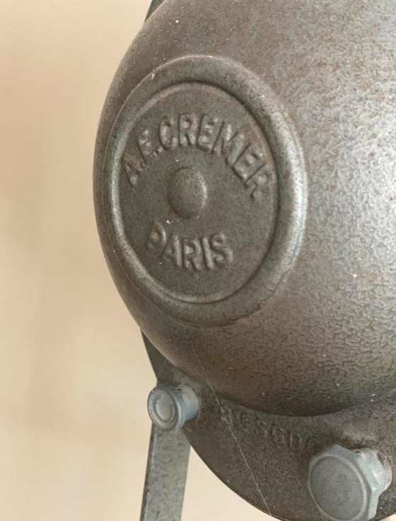 Image 1 of Vintage brocante industrial theater lamp AE CRÉMER PARIS