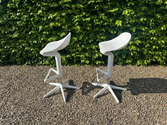 Image 1 of 2 sgabelli da bar Kartell Spoon bianchi