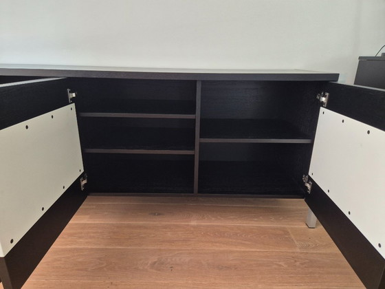 Sideboard in Schwarz und Weiß, 240 x 76,5 x 50 – Metal, Wood (photo 4 of 5)