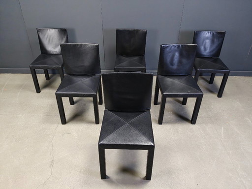 Sedie da pranzo Arcadia di Paolo Piva per B&B Italia set da 6