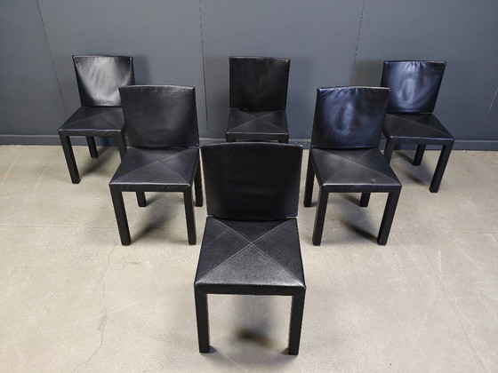 Image 1 of Sillas de comedor Arcadia de Paolo Piva para B&B Italia, juego de 6