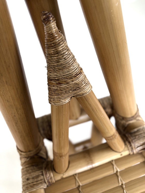 Image 1 of Skulpturaler Vintage-Stuhl aus Bambus und Schilfrohr, 50er Jahre
