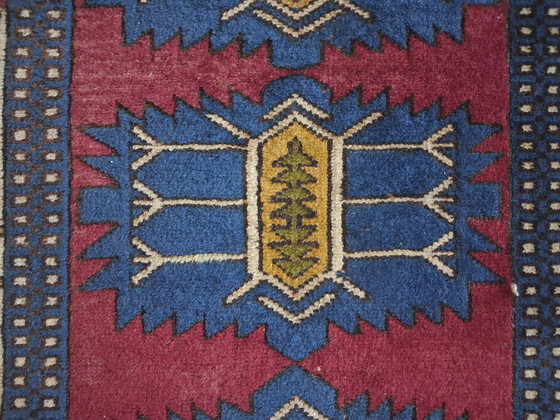 Tapis Anatolien Kars Kazak fait main 141×110cm, Coton, Laine, Multicolore (photo 4 sur 13)