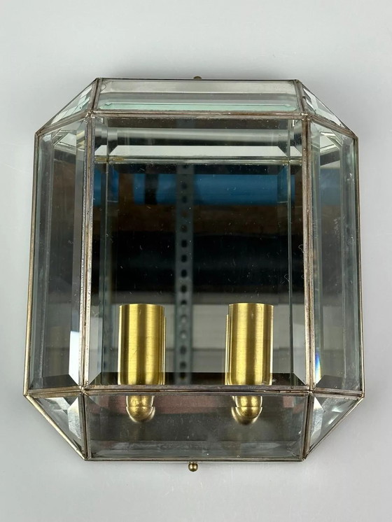 Image 1 of 60's 70's Applique murale verre & métal Vintage Space Age Design