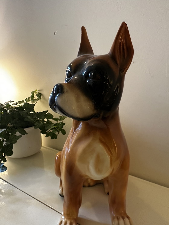 Image 1 of Italienische Keramikstatue eines Boxers