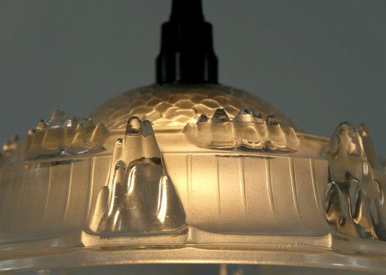 Image 1 of Lampada a sospensione vintage Ezan Art Déco con ghiaccioli
