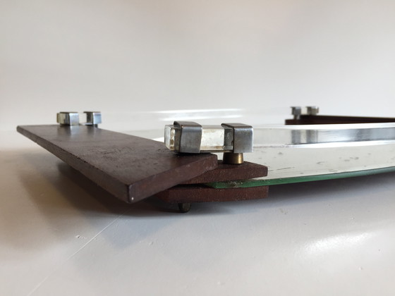 Image 1 of Specchio Art Déco e vassoio in legno Francia