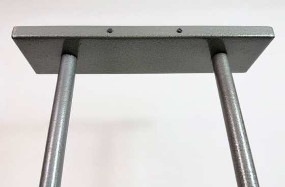 Image 1 of Large Square Industrial Double-Sided Factory Clock from Pragotron, 1960s