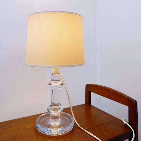 Image 1 of Sheraton model glazen tafellamp, van Michael Bang voor Holmegaard - jaren 70