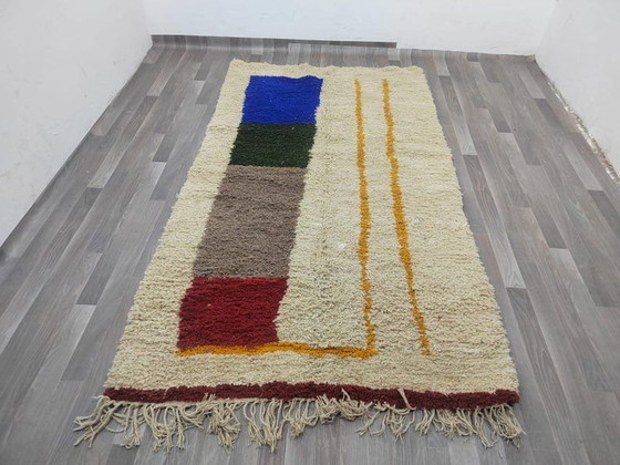 Handgemaakt vloerkleed van puur wol, traditioneel vakmanschap, afmeting 150/350 cm – Aime Té (photo 4 of 9)