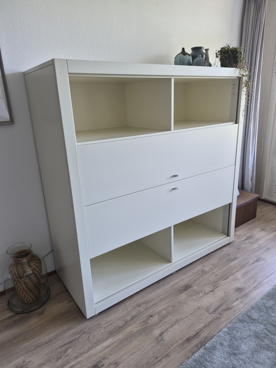 Hülsta Vintage Tv-Kast Met Schuifdeuren En Lades – tv-meubelen, Metal, Wood (photo 3 of 7)