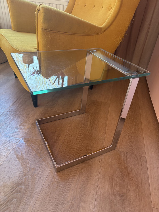 Image 1 of Gebra 80s side table glass chrome