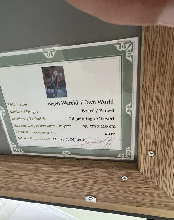 Image 1 of Óleo original sobre tabla, bellamente enmarcado