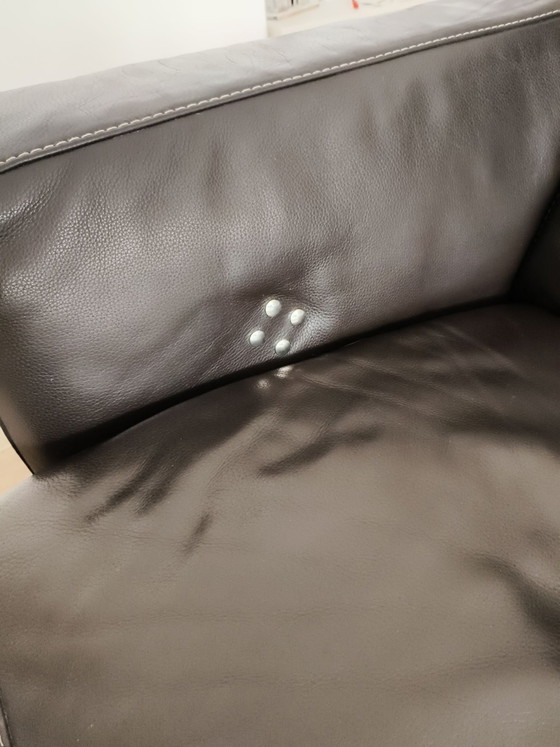 Natuzzi Sofa – Leder, Metall (photo 5 of 11)
