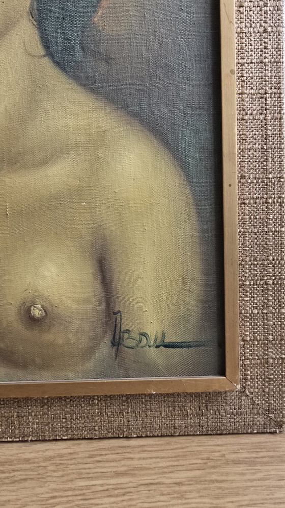 Coppia di 2 Dipinti Indonesiani Vintage Anni '70 – Cornice in Juta / Stile Tretchikoff – Dipinti e disegni (photo 11 of 15)
