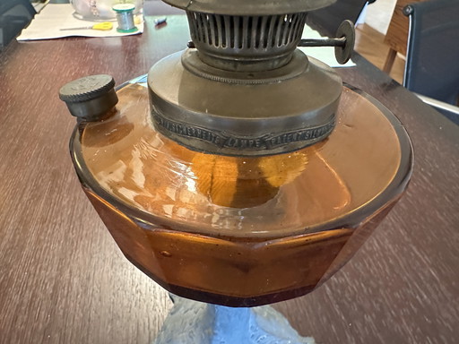 Antique Czech Oil Lamp