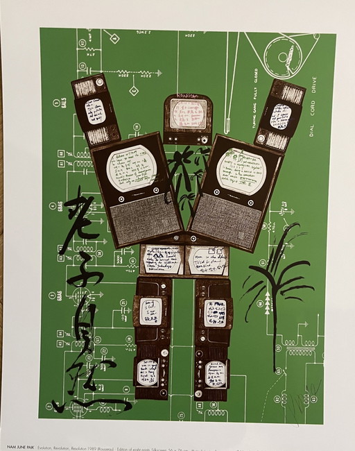 Nam June Paik  (1932-2006), Evolution, Revolution, Resolution, 1989 (Rousseau), Copyright Nam June Paik Estate 2010, Printe