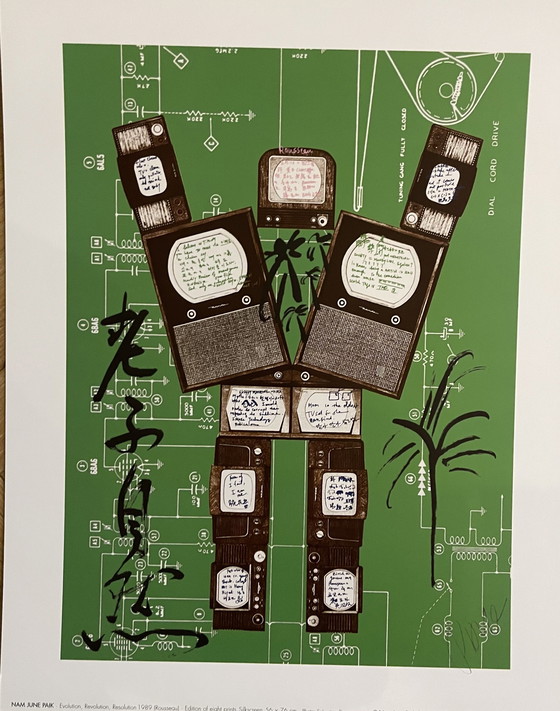 Image 1 of Nam June Paik  (1932-2006), Evolution, Revolution, Resolution, 1989 (Rousseau), Copyright Nam June Paik Estate 2010, Printe