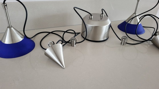 Massive - Ceiling light - Adjustable - Postmodern - 90s – Glass, Metal (photo 2 of 8)