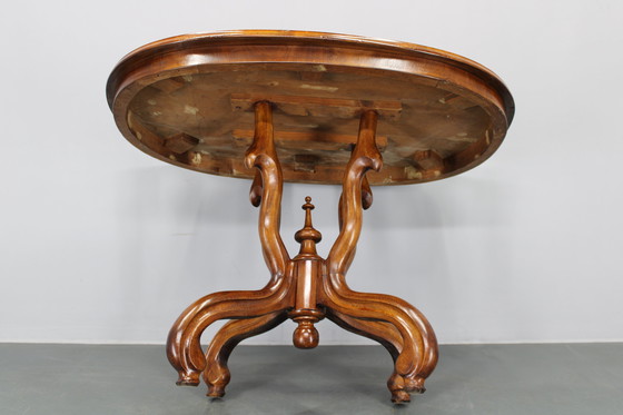 Image 1 of 1930s Bentwood Table with Walnut Top Finish, Czechoslovakia